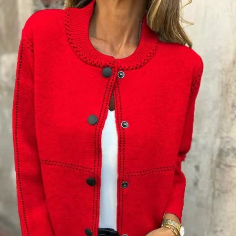 Damen-Strickjacke mit Knöpfen vorne