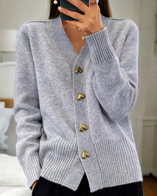 Damen-Strickjacke mit Knopfleiste
