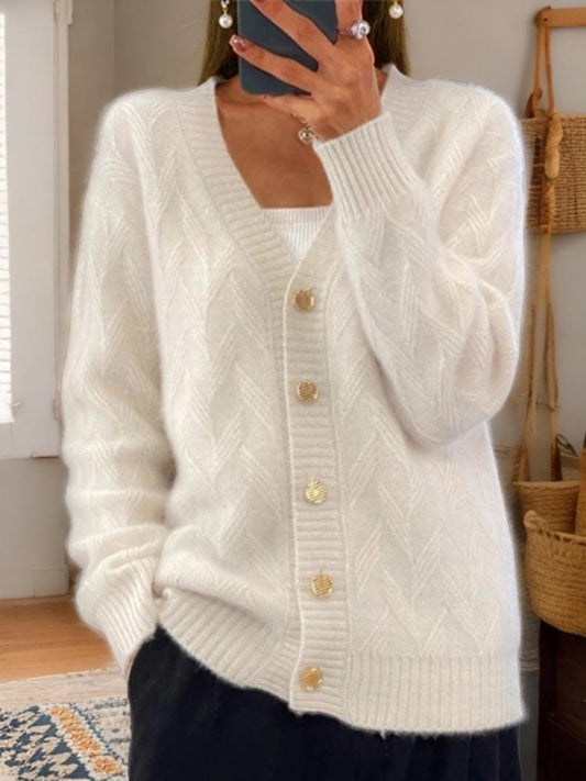 Damen-Strickjacke mit Knopfleiste