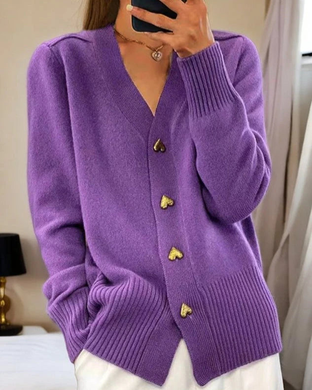 Damen-Strickjacke mit Knopfleiste
