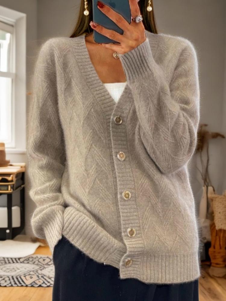 Damen-Strickjacke mit Knopfleiste