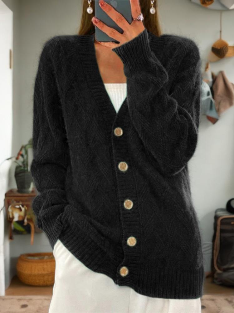 Damen-Strickjacke mit Knopfleiste