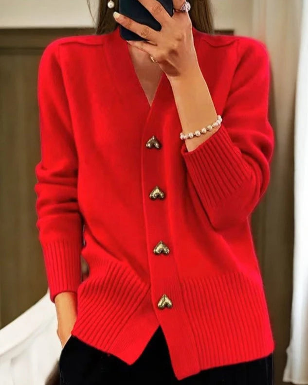 Damen-Strickjacke mit Knopfleiste