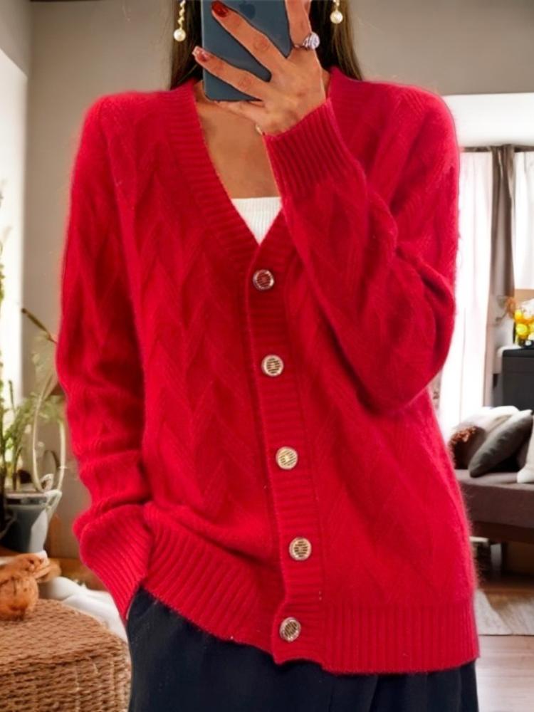 Damen-Strickjacke mit Knopfleiste