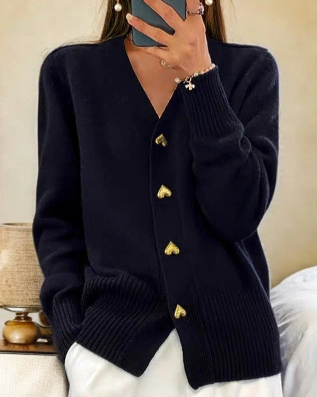 Damen-Strickjacke mit Knopfleiste