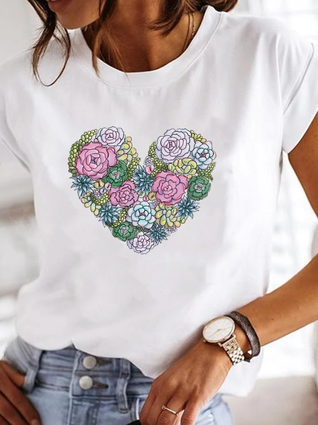 Damen-T-Shirt im Slim Fit mit Print