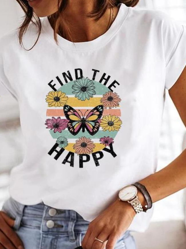 Damen-T-Shirt im Slim Fit mit Print