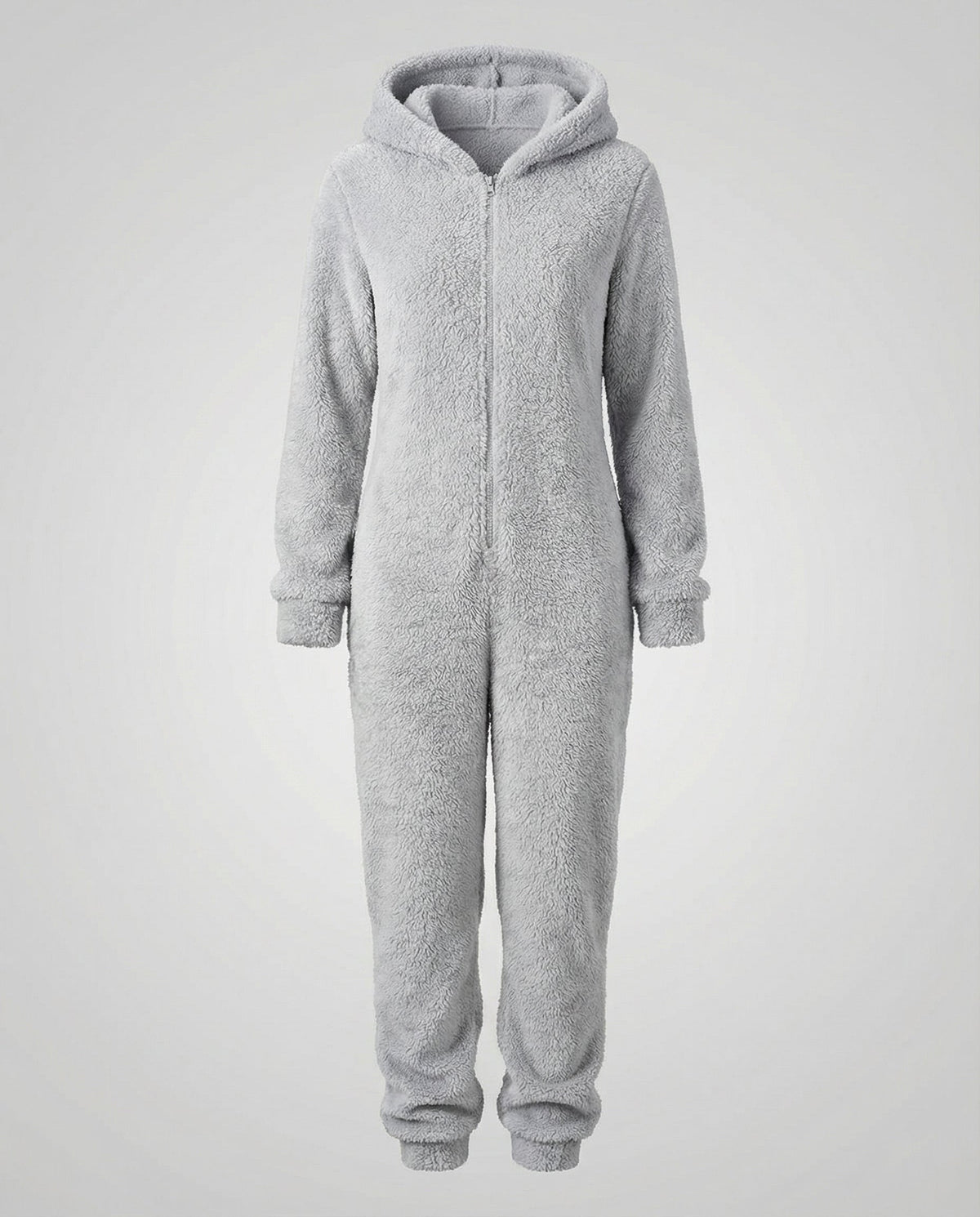 Damen-Teddyfleece-Overall mit Kapuze
