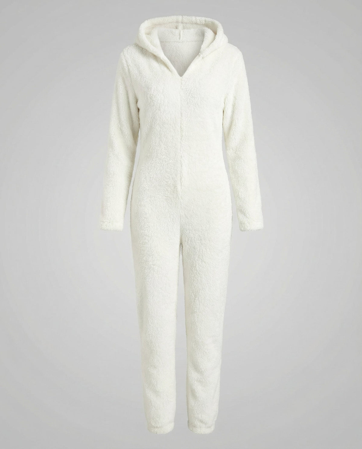 Damen-Teddyfleece-Overall mit Kapuze