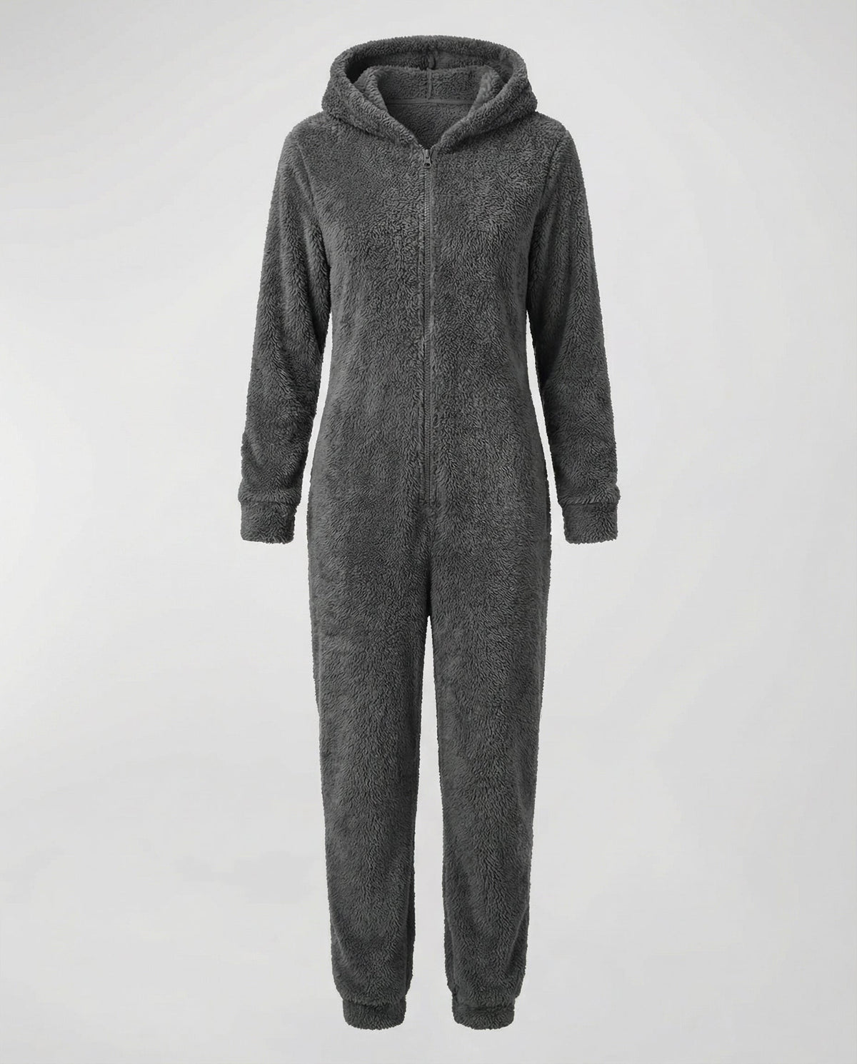Damen-Teddyfleece-Overall mit Kapuze