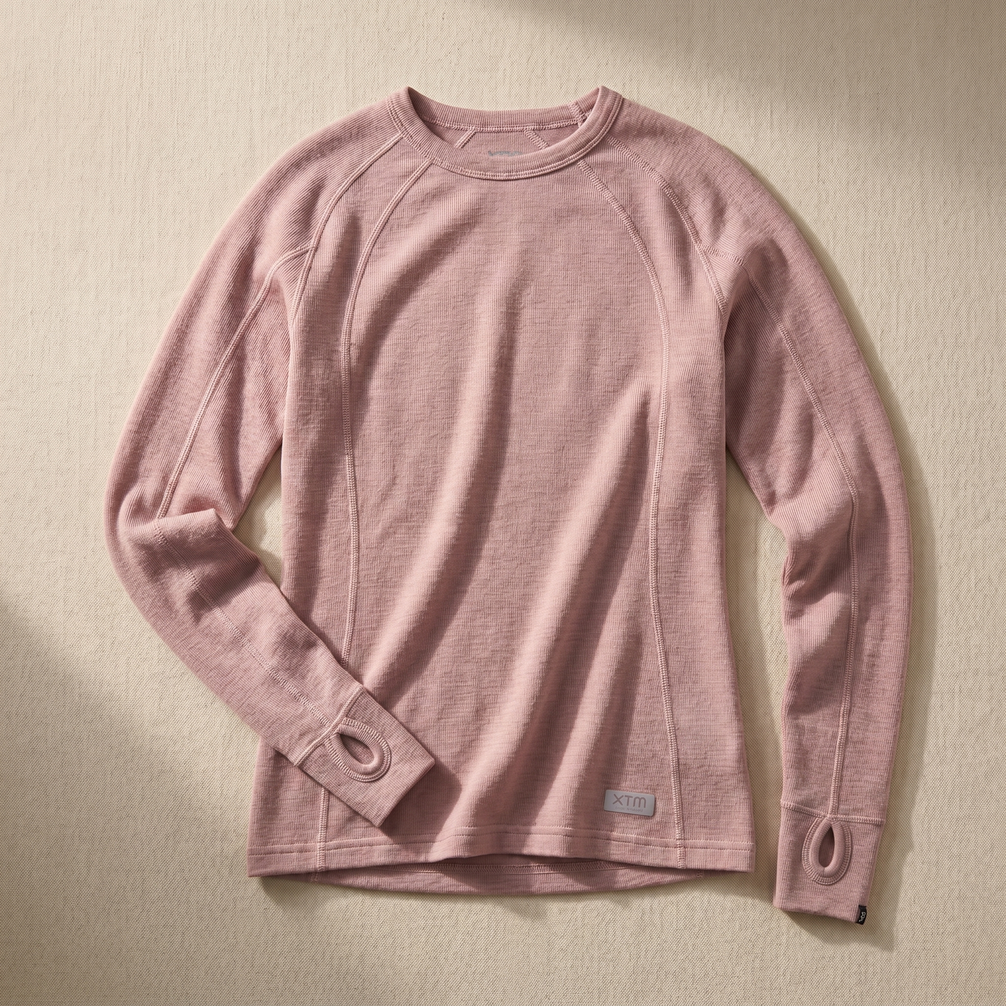 Damen-Thermo-Langarmshirt aus Merinowolle | Atmungsaktiver Base Layer | Rundhalsausschnitt