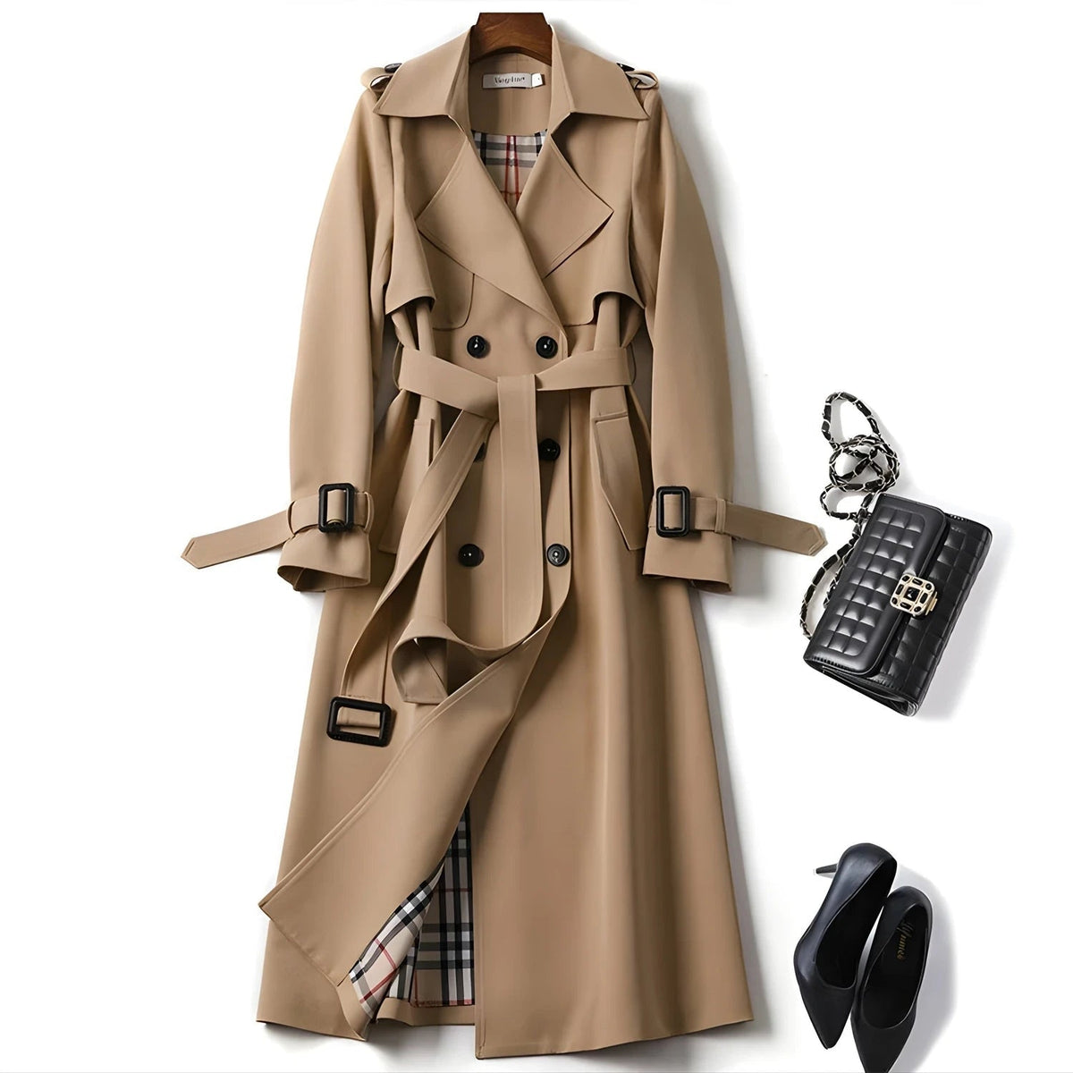 Damen-Trenchcoat mit Gürtel