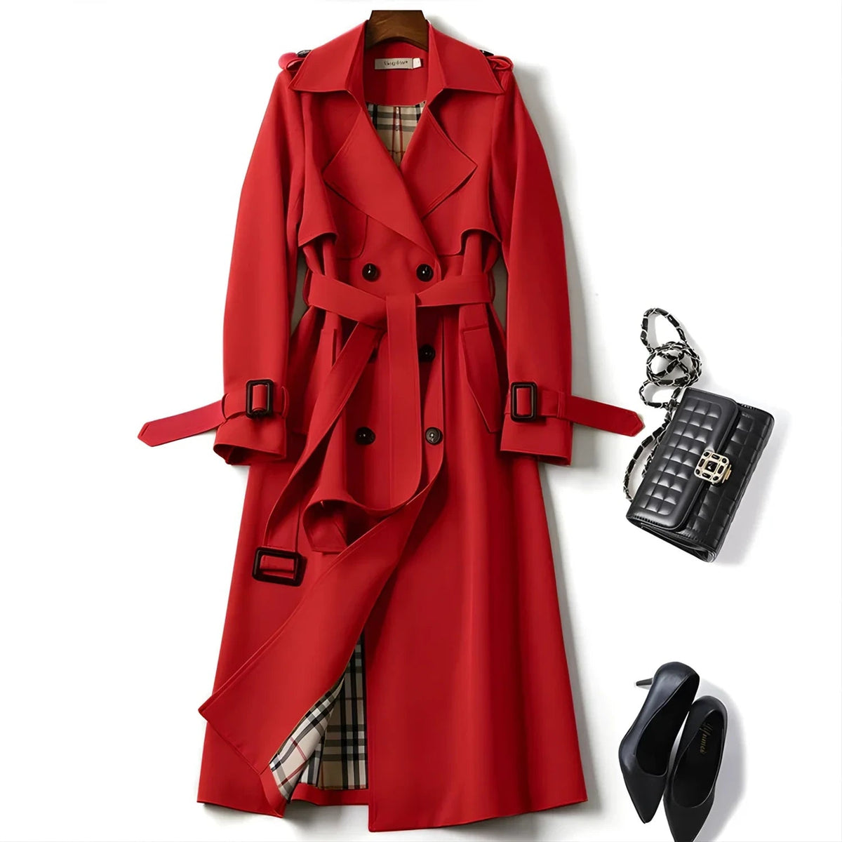 Damen-Trenchcoat mit Gürtel
