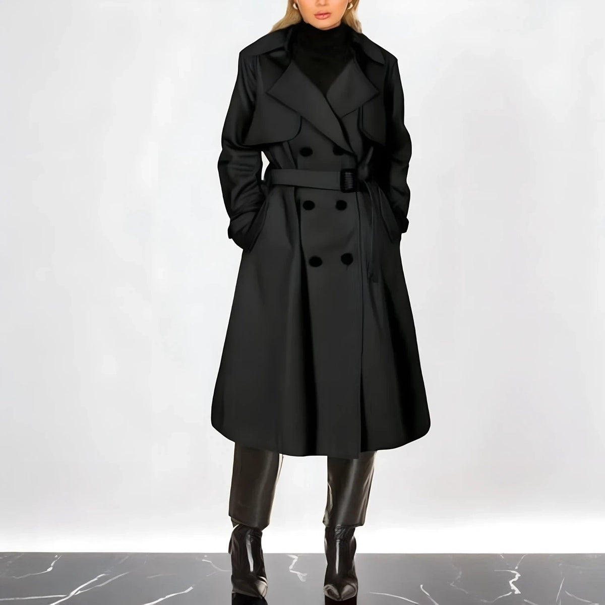 Damen-Trenchcoat mit Gürtel