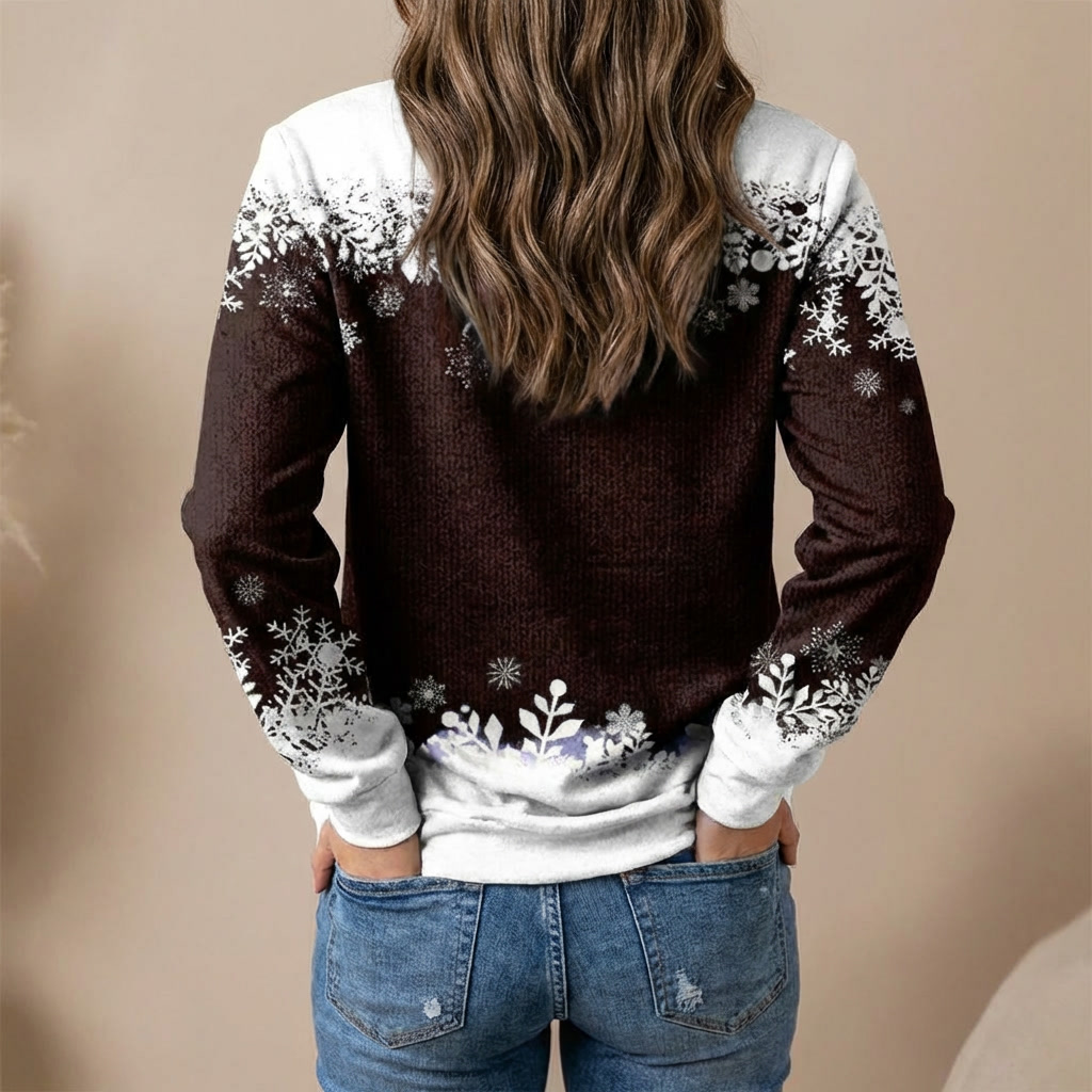 Damen-Weihnachtssweatshirt mit Schneemann