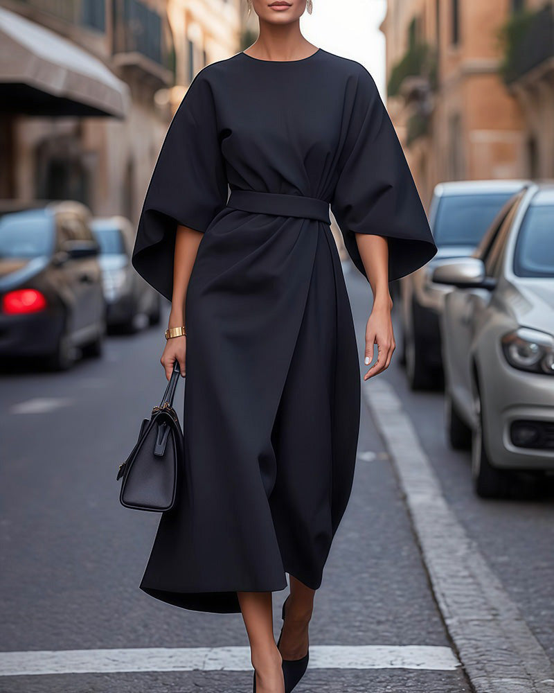 Damen-Wickelkleid in Midilänge