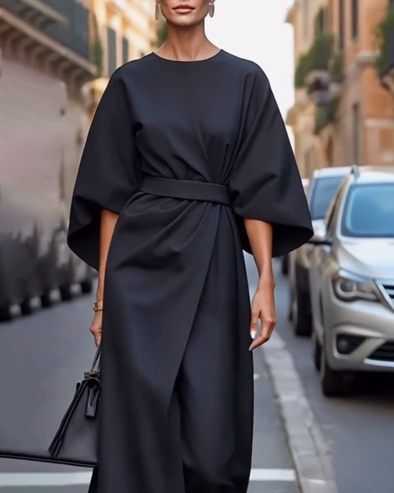 Damen-Wickelkleid in Midilänge
