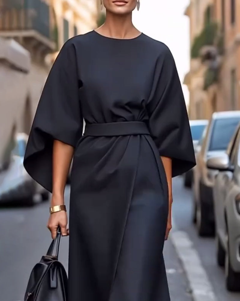 Damen-Wickelkleid in Midilänge