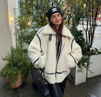 Damen-Winterjacke aus Sherpa-Fleece