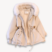Damen-Winterparka mit abnehmbarer Kapuze