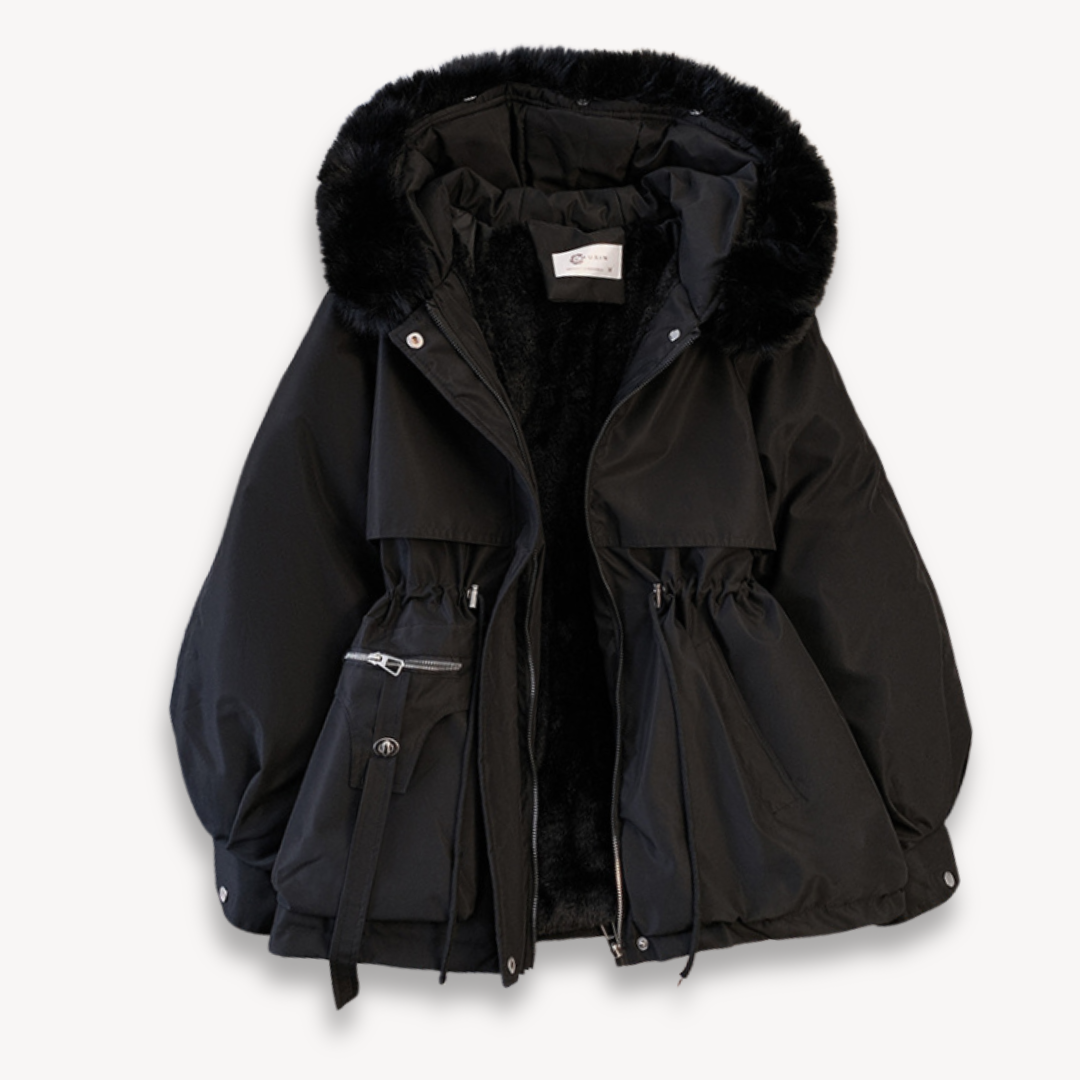 Damen-Winterparka mit abnehmbarer Kapuze