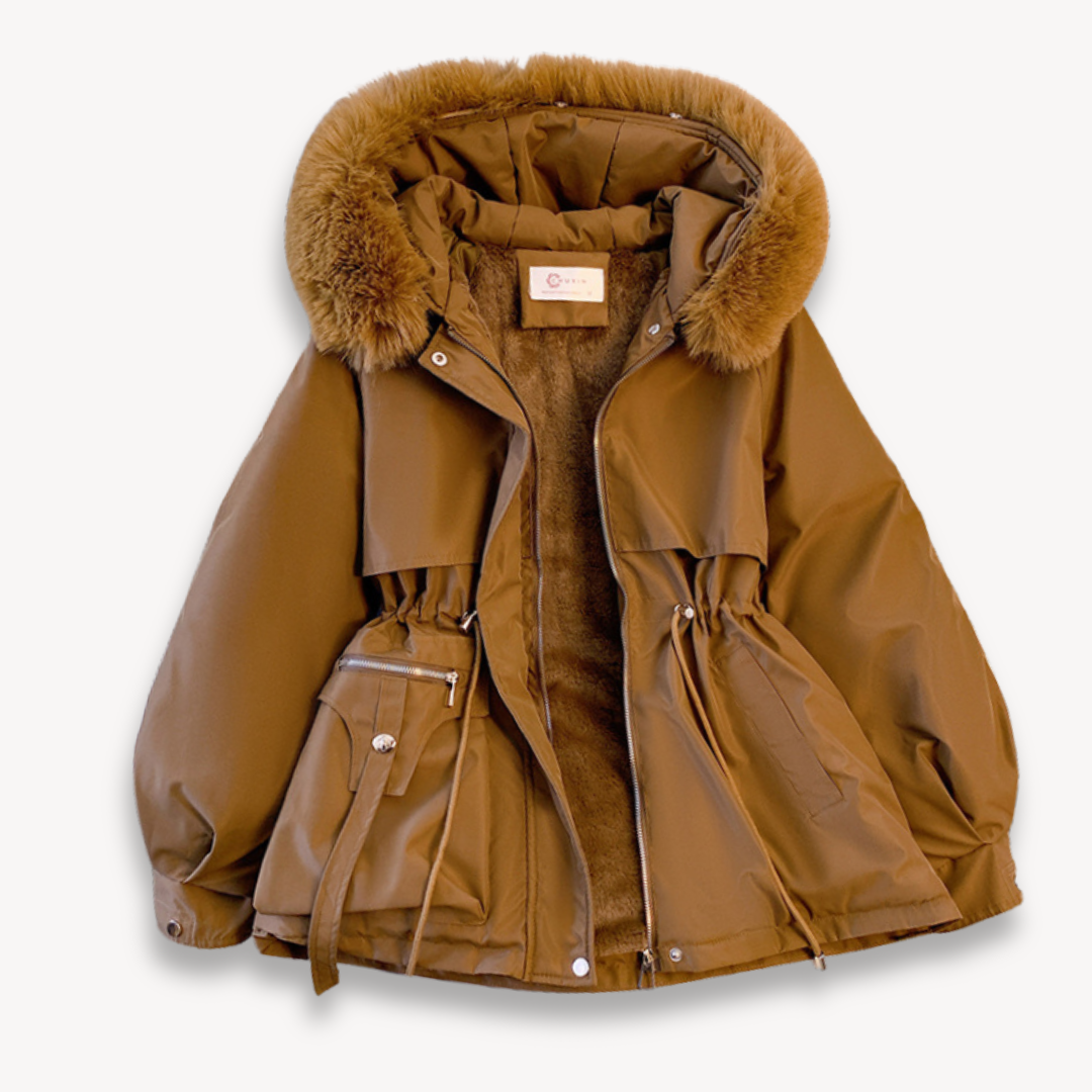 Damen-Winterparka mit abnehmbarer Kapuze