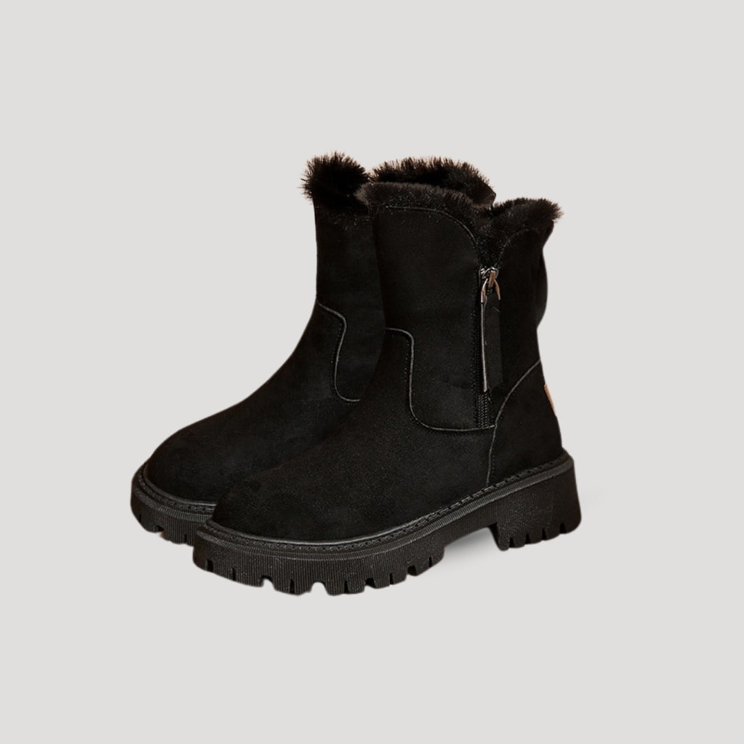 Damen-Winterstiefel mit hohem Schaft und robuster Sohle