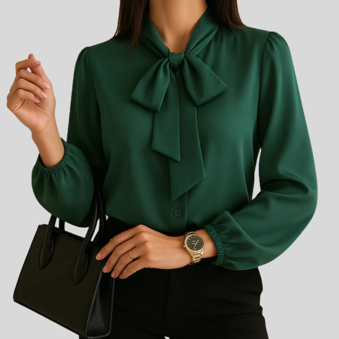Damenbluse mit Banddetail