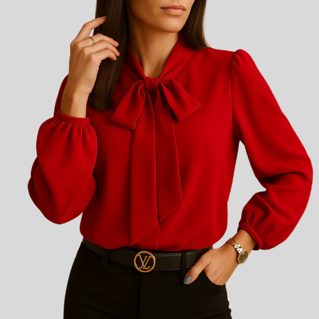 Damenbluse mit Banddetail