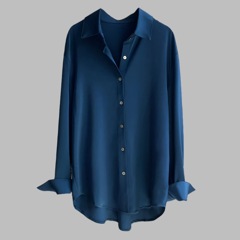 Damenbluse mit langen Ärmeln und Kragen