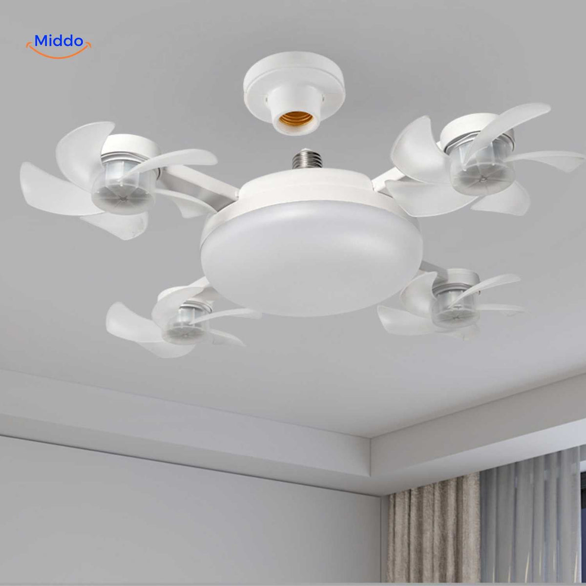 Deckenventilator mit Licht | LED, E27-Fassung & stilvolles Deckendesign