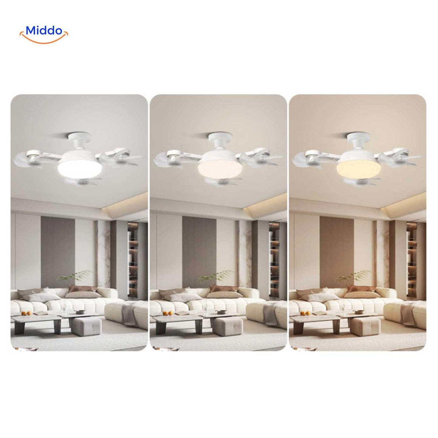 Deckenventilator mit Licht | LED, E27-Fassung & stilvolles Deckendesign