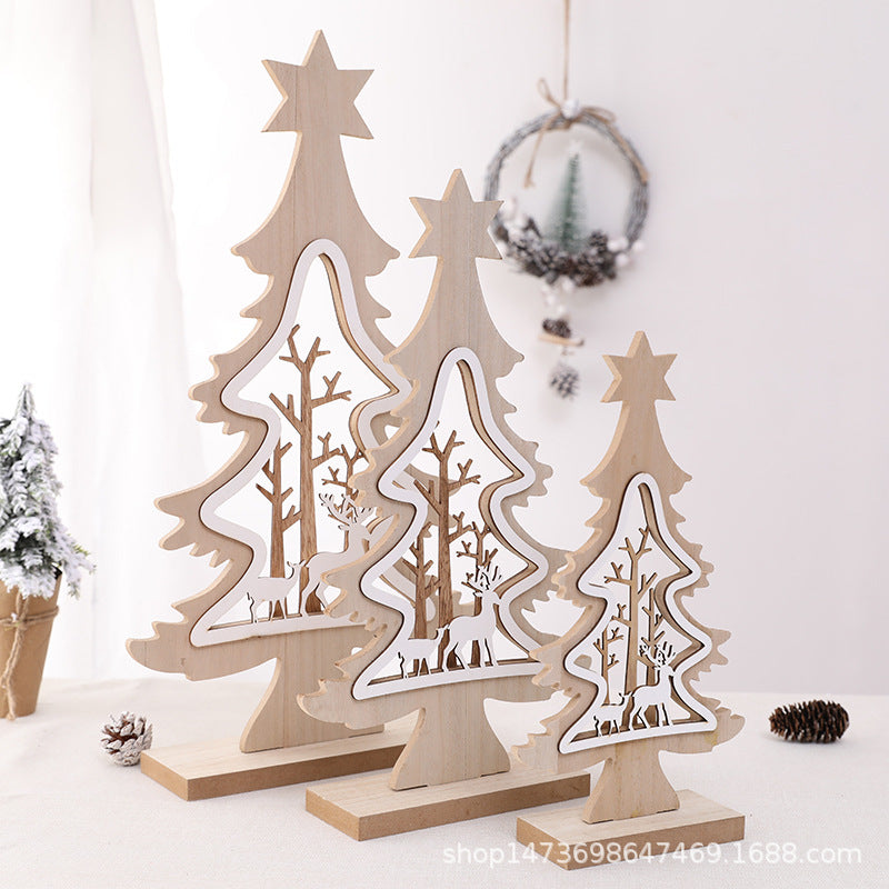Deko-Weihnachtsbaum aus Holz