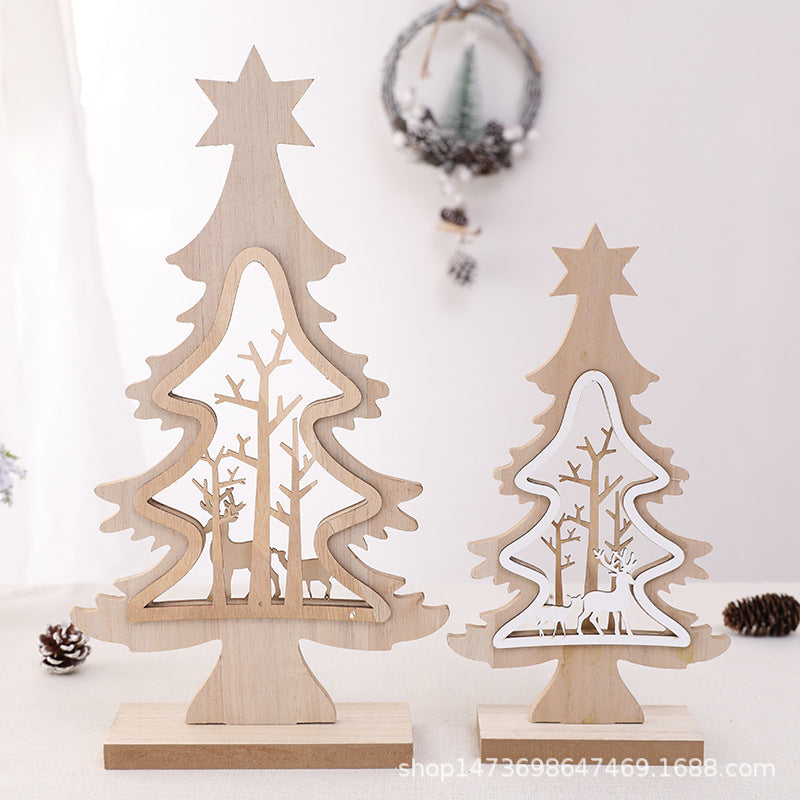 Deko-Weihnachtsbaum aus Holz