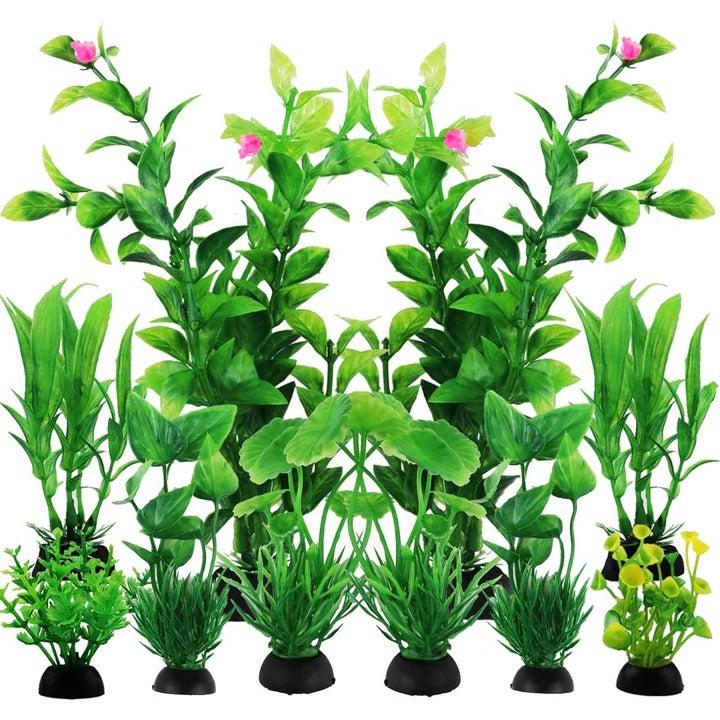 Dekorative künstliche Aquarienpflanzen, 10er-Set