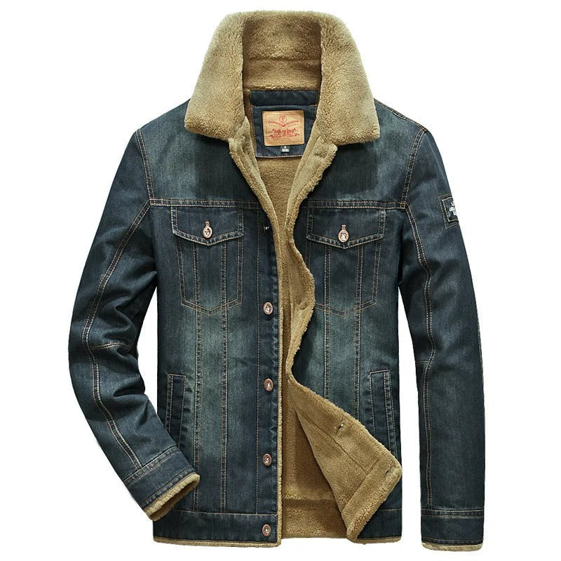 Denim-Sherpa-Jacke für Herren