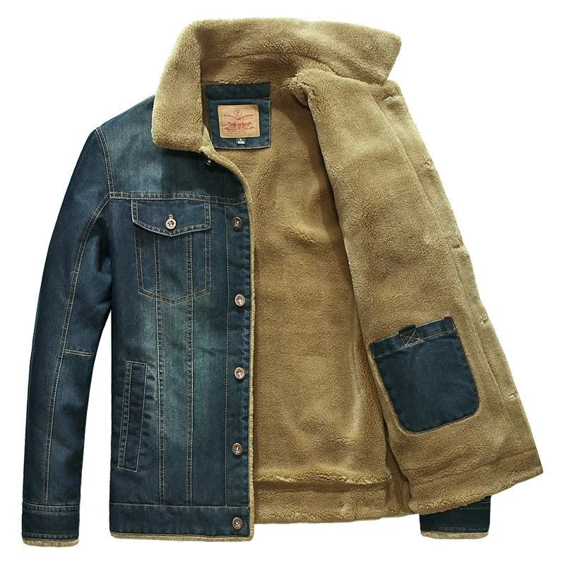 Denim-Sherpa-Jacke für Herren