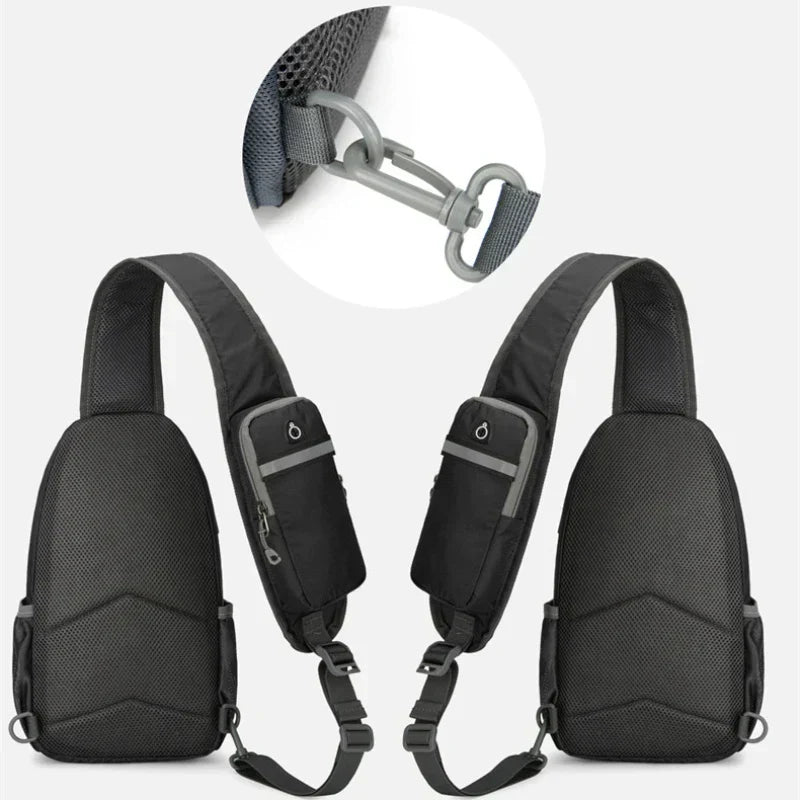 Diebstahlsicherer, wasserdichter Sling-Rucksack mit vielen Taschen – leichte Crossbody-Reisetasche