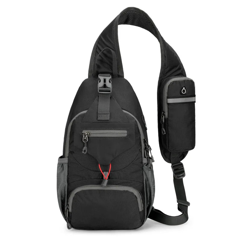 Diebstahlsicherer, wasserdichter Sling-Rucksack mit vielen Taschen – leichte Crossbody-Reisetasche