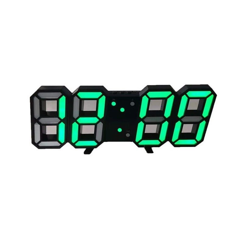 Digitale 3D-LED-Wanduhr – Moderne Anzeige mit dimmbarem Licht
