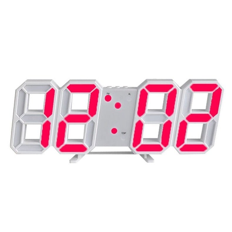 Digitale 3D-LED-Wanduhr – Moderne Anzeige mit dimmbarem Licht