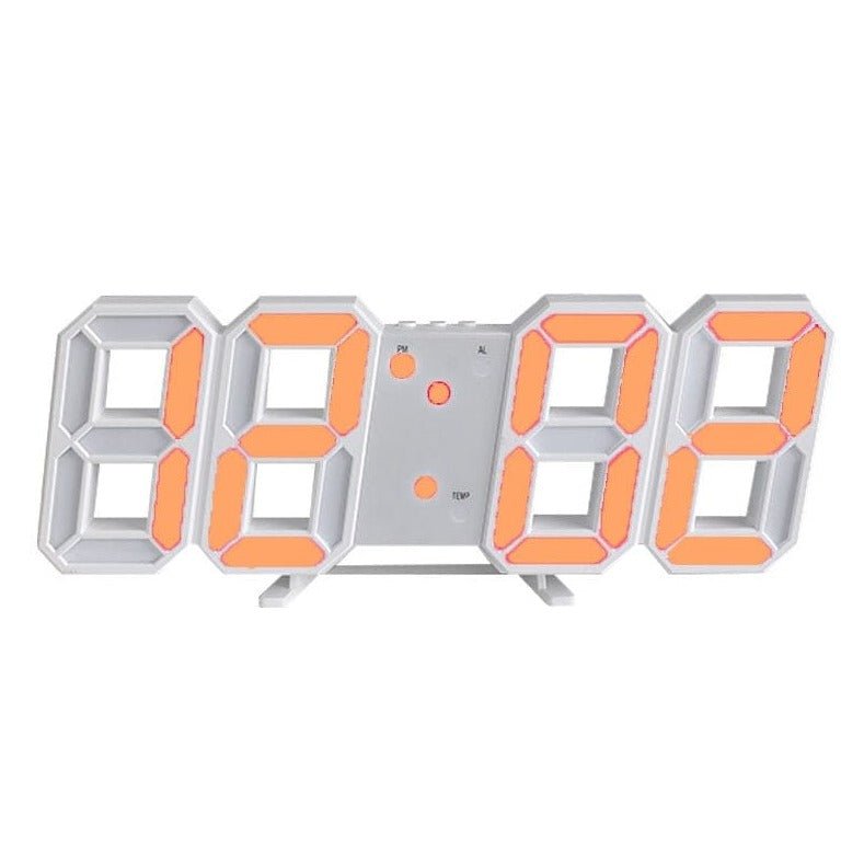 Digitale 3D-LED-Wanduhr – Moderne Anzeige mit dimmbarem Licht