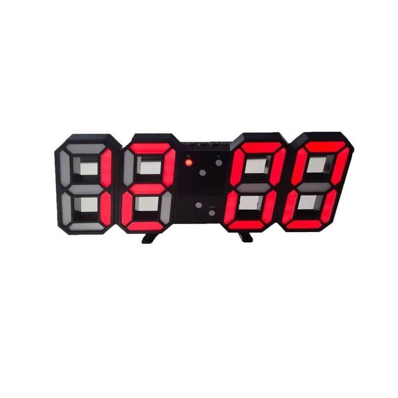 Digitale 3D-LED-Wanduhr – Moderne Anzeige mit dimmbarem Licht