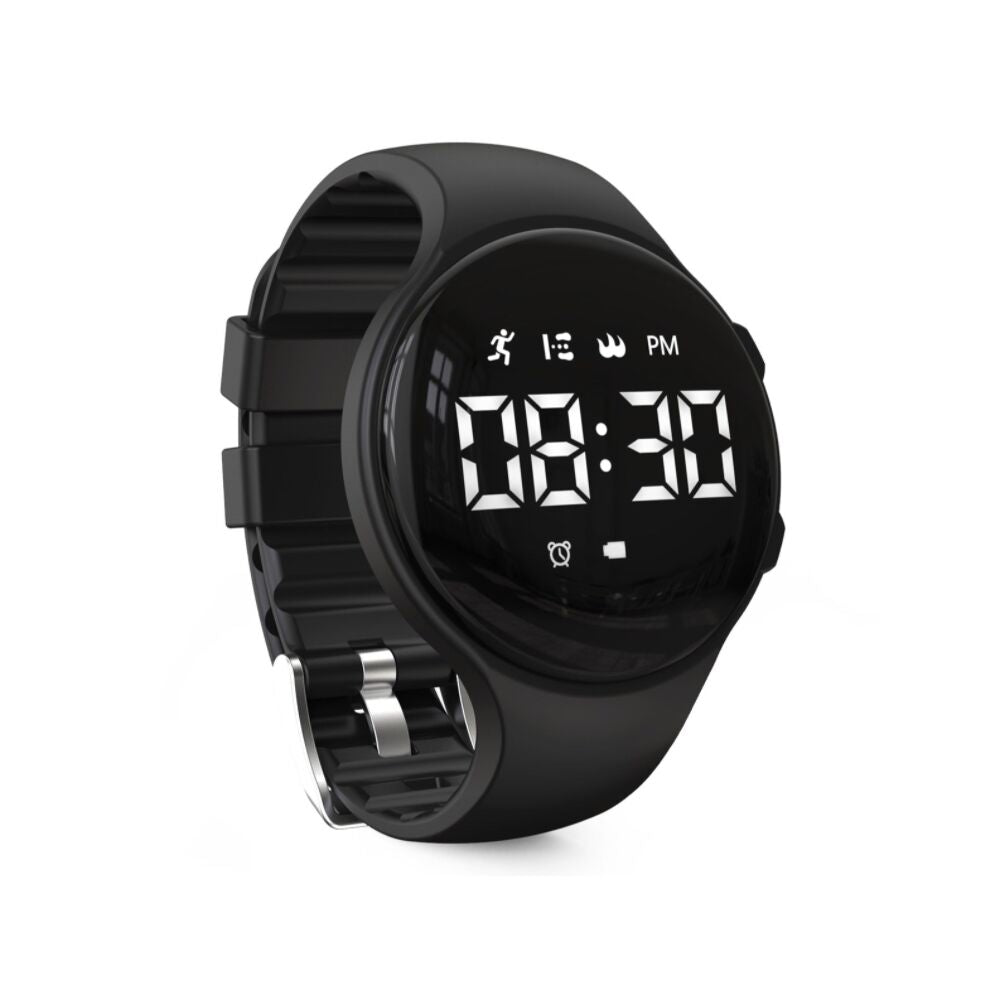 Digitale LED-Schrittzähler-Uhr mit Vibrationsalarm – Fitness-Tracker für Kinder