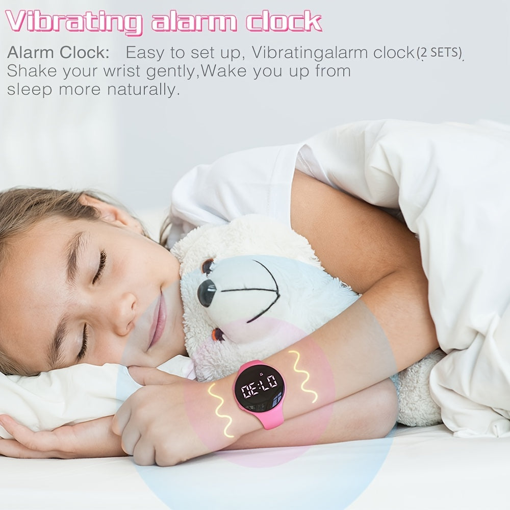 Digitale LED-Schrittzähler-Uhr mit Vibrationsalarm – Fitness-Tracker für Kinder