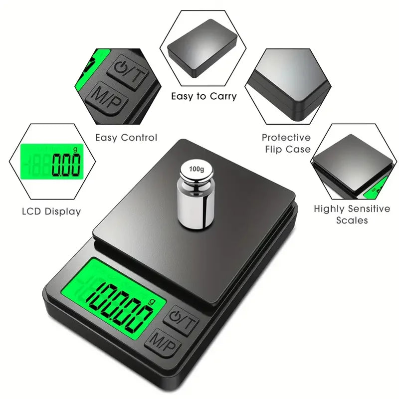 Digitale Taschenwaage – 1000 g Kapazität, 0,1 g Genauigkeit