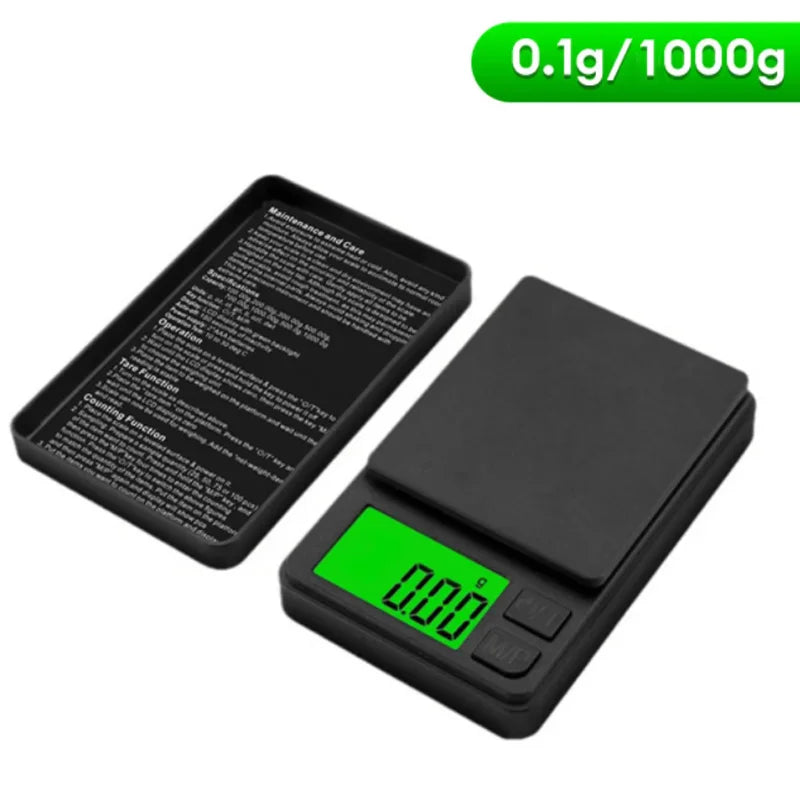 Digitale Taschenwaage – 1000 g Kapazität, 0,1 g Genauigkeit