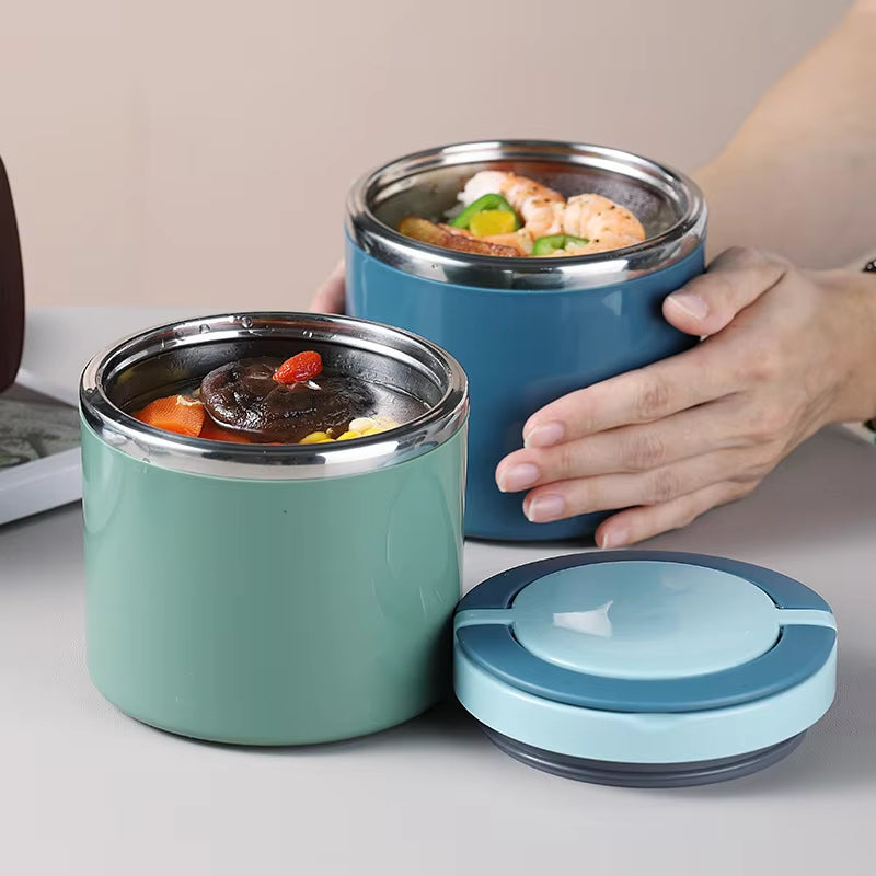 Doppelwandiger Thermobecher aus Edelstahl für Speisen, auslaufsicher, hält Mahlzeiten warm, 630 ml oder 1000 ml