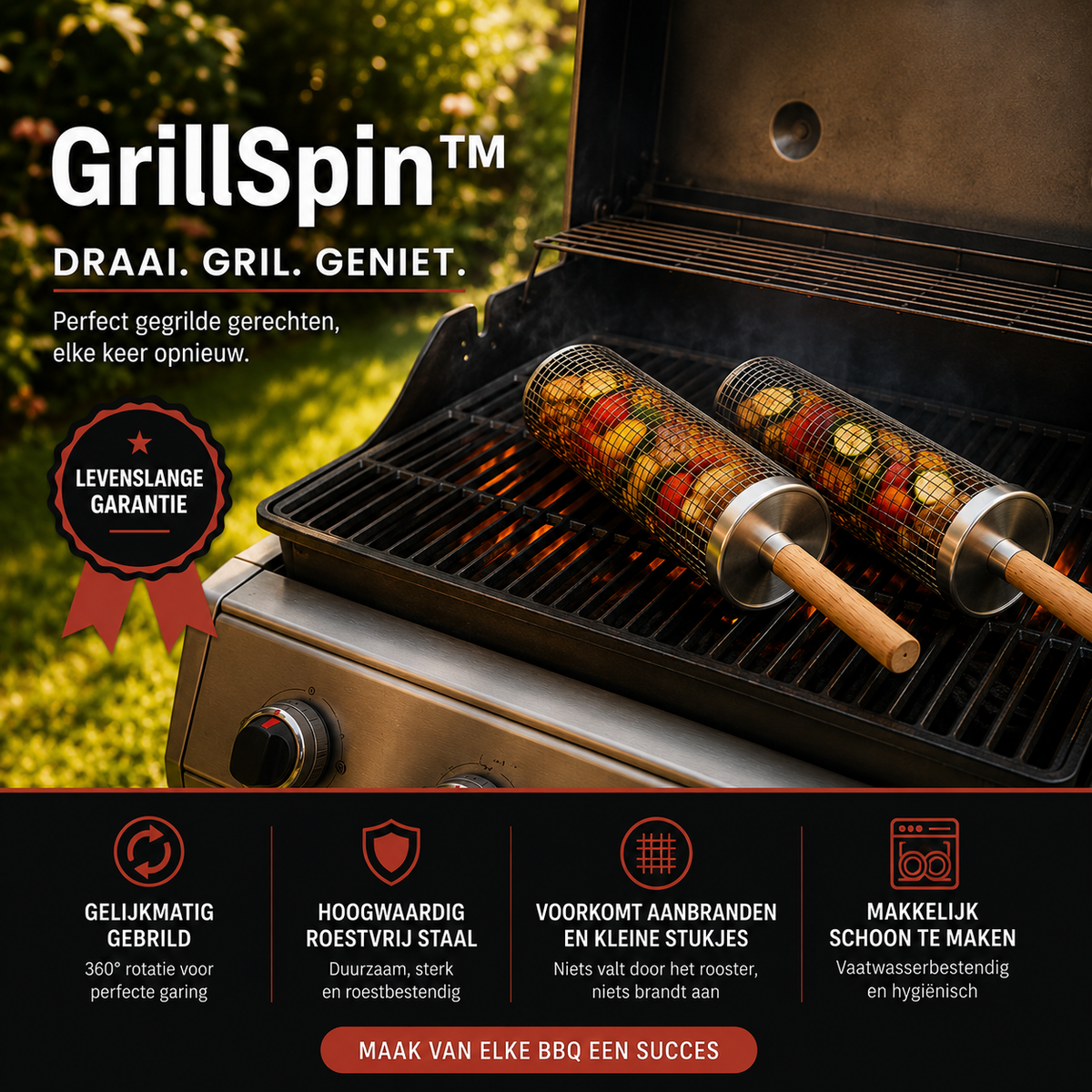 Drehbarer Grillkorb