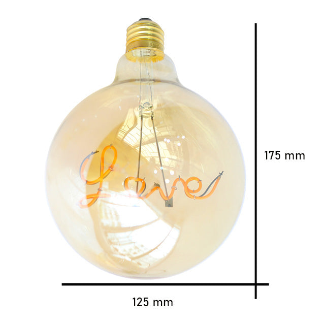 E27-LED-Glühbirne Love